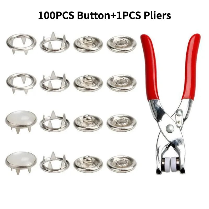 Snap Button Plier (with 100 Pcs Buttons)